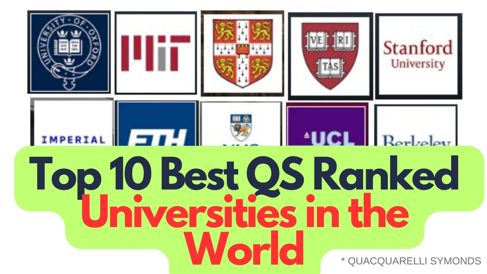 Top 10 Best Universities in the World