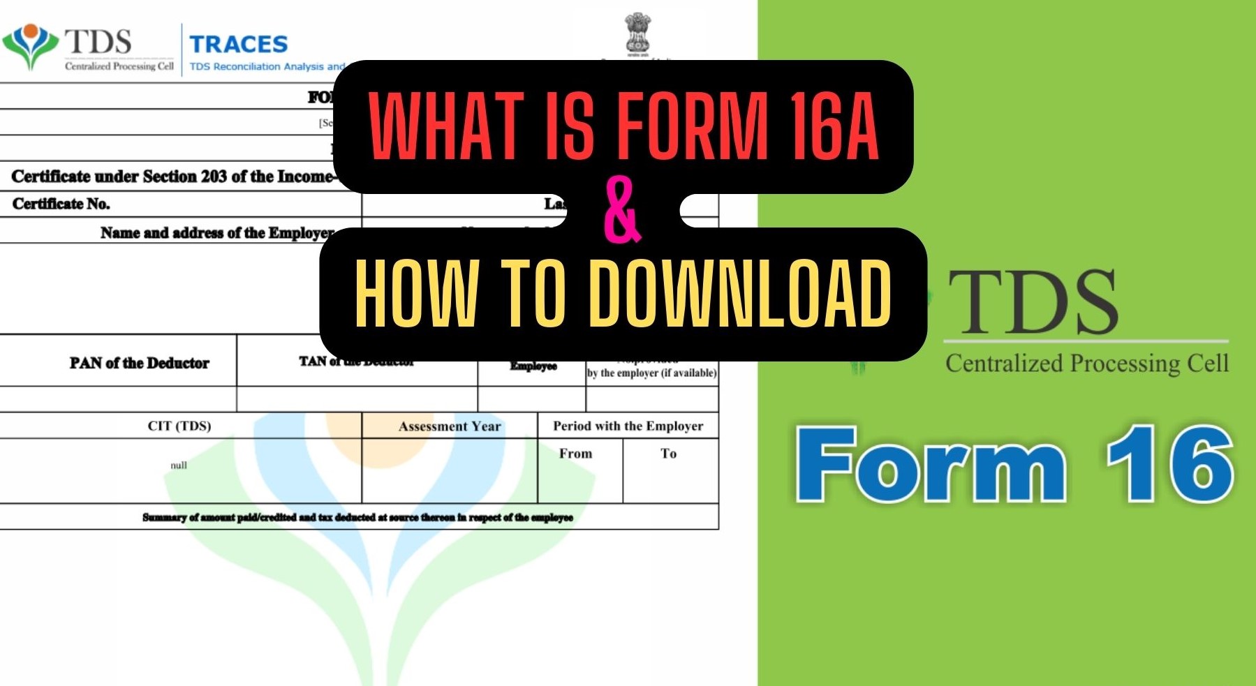 what is form 16A, how to download form 16