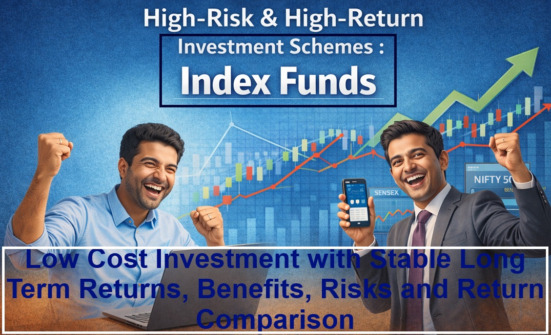Index Funds: Low Cost Investment with Stable Long Term Returns, Benefits, Risks and Return Comparison